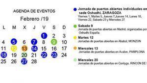 Oshadhi Blog: Agenda Febrero 2019