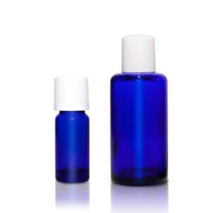 Oshadhi: Botella vacia cristal cobalto - Ref: 08001